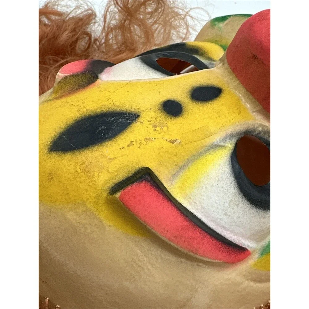 Vintage Mask Evil Clown Circus Halloween Costume Vacaform Bayshore Horror RARE